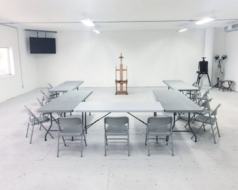 Grey Metal Chairs for Rent